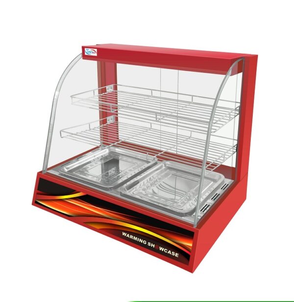 New Red Commercial Pie Warming Hot Food Cabinet Display - Image 4