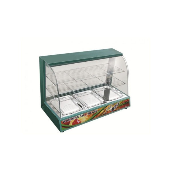 Commercial Green Hot Food Chicken Warmer Display Cabinet Showcase - Image 2