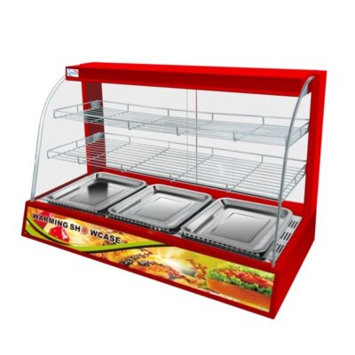 Commercial Red Hot Food Chicken Warmer Display Cabinet Showcase