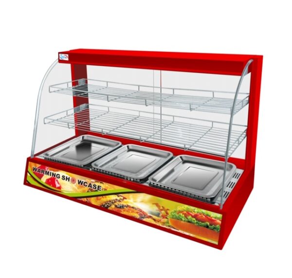 Commercial Red Hot Food Chicken Warmer Display Cabinet Showcase