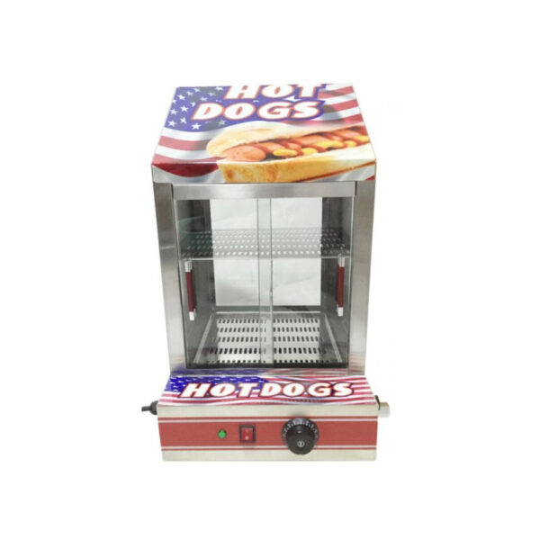 Commercial Hot Dog Steamer & Bun Warmer Display Showcase - Image 2