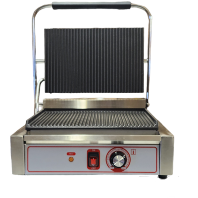 Single Grooved Panini Sandwich Maker Grill With Normal Uk Plug