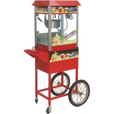 Old Fashioned Cinema Popcorn Machine With Cart Concession Stand