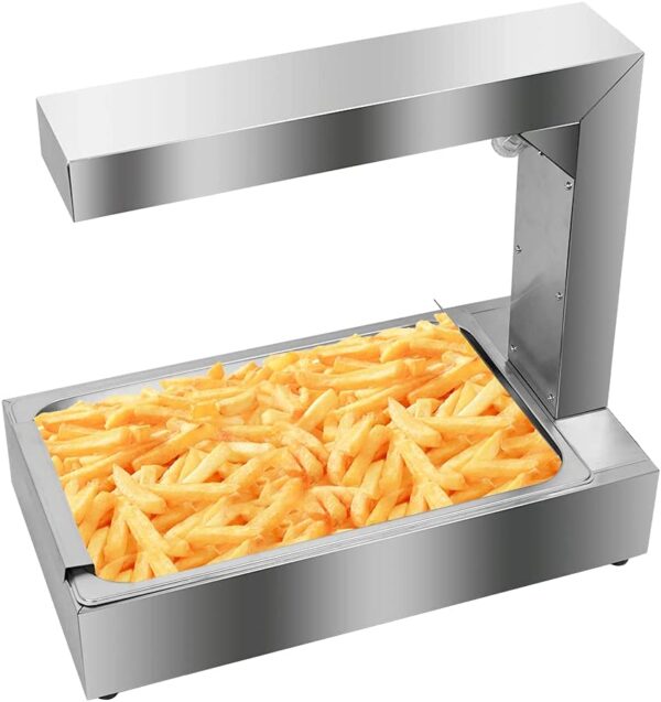 French Fry Warmer Dump Station Commercial Electric Fry Heat Lamp