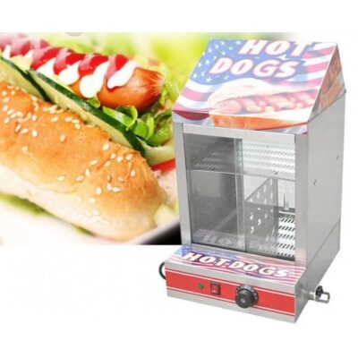 Commercial Hot Dog Steamer & Bun Warmer Display Showcase