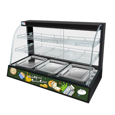 Commercial Green Hot Food Chicken Warmer Display Cabinet Showcase