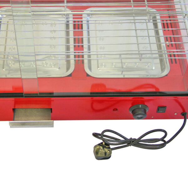 New Red Commercial Pie Warming Hot Food Cabinet Display - Image 3