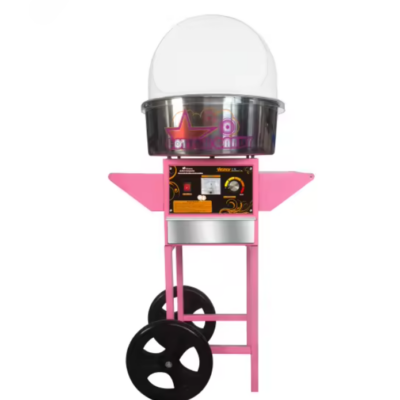 Stainless Steel Electric Candy Floss Maker Machine With Cart