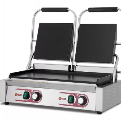 Commercial Panini Double Plates Griddle Full Flat