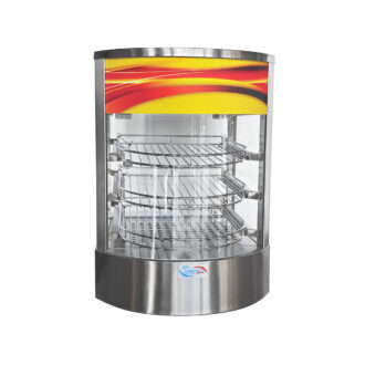 Hot Food Pie Pastie Warmer Display Cabinet Counter Top Heated Silver